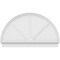 Ekena Millwork Half Round 3 Spoke Architectural Grade PVC Combination Pediment, 58"W x 35-3/4"H x 2-3/4"P PEDPC058X360HRO03 - alternate 6